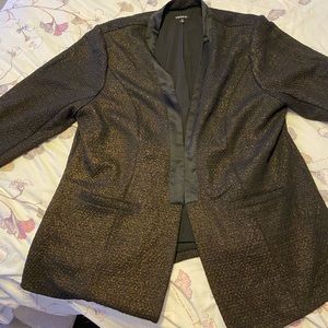 Torrid black and gold cigarette jacket (blazer)